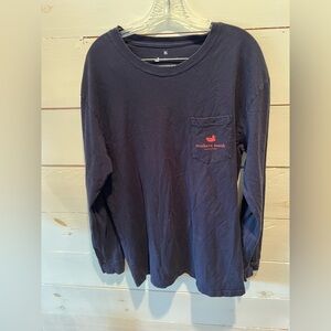 Southern Marsh Men’s Classic Navy Tee with Red Logo, see pics, XL, work shirt